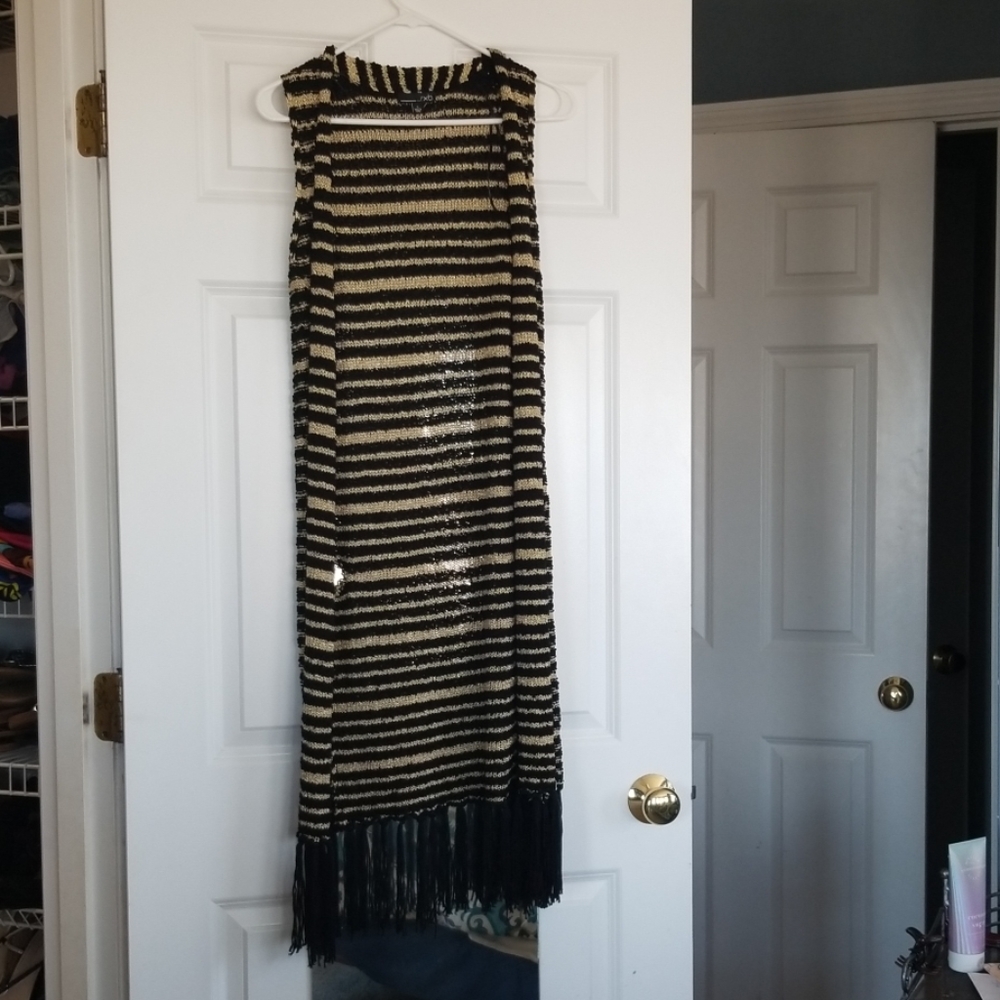 Black and gold sweater vest